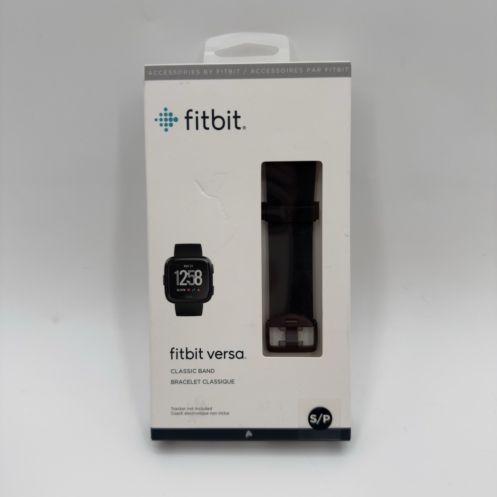 Fitbit Versa Activity‎ Tracker Small Black Classic Accessory Band FB166ABBKS NEW